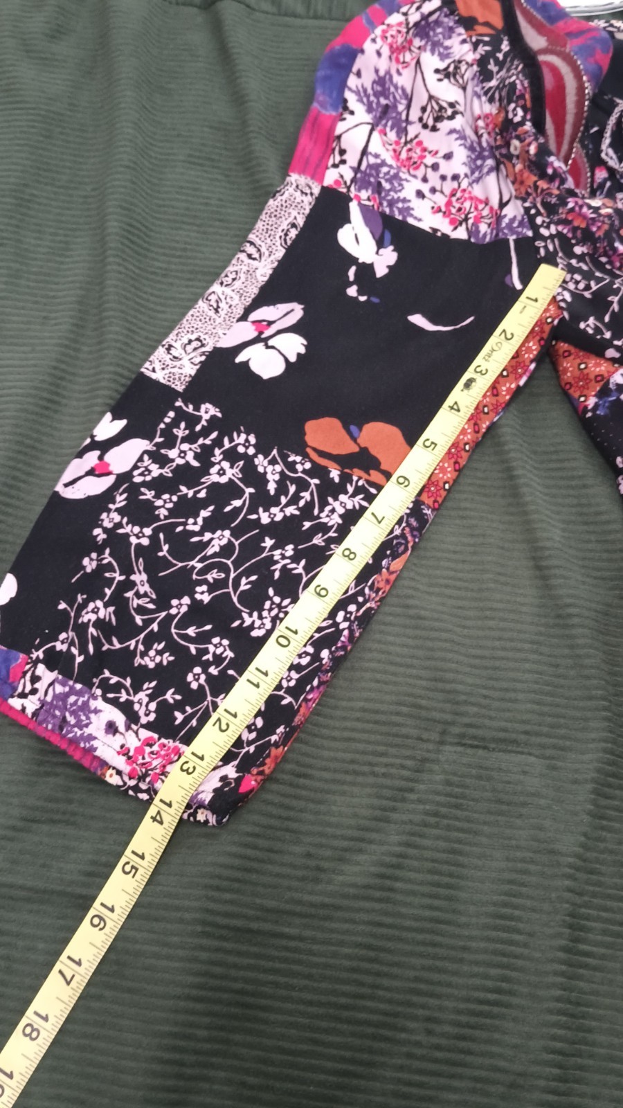 one september Patchwork mini Multicolor Long Slee… - image 8