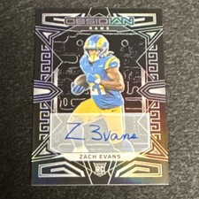2023 Panini Obsidian Rookie Autograph Zach Evans Rams #157 Football Card