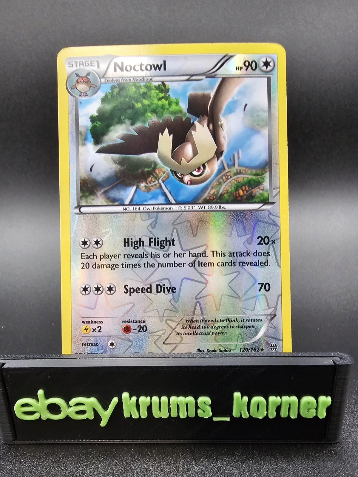 Noctowl 120/162 Breakthrough Reverse Holo - NM