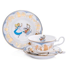 English Ladies Disney Alice in Wonderland White Rabbit Tea Set