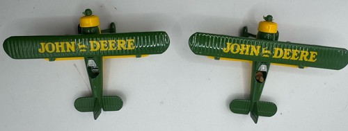 Lot 2 John Deere Gearbox Diecast Biplane Airplanes