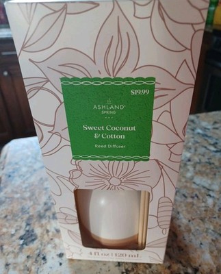 Ashland ~Spring~Reed Diffuser Sweet Coconut & Cotton 4 fl oz NIP