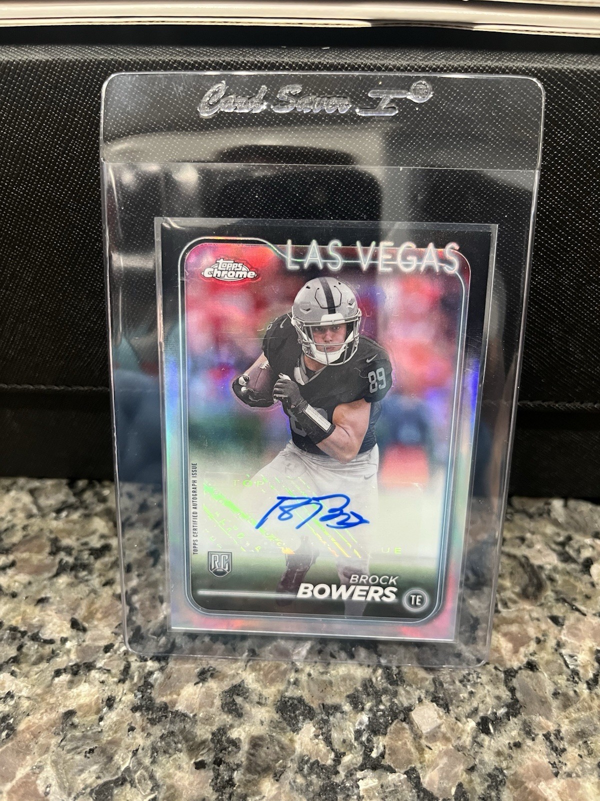 2024 Topps Chrome Football Brock Bowers Refractor RC Auto RAIDERS 🔥