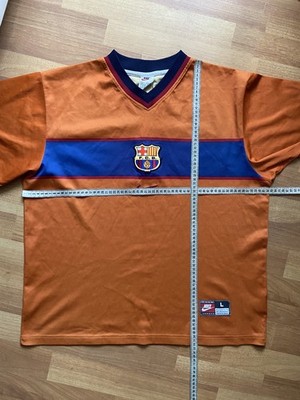 BARCELONA 1998 1999 AWAY CHAMPIONS LEAGUE SHIRT JERSEY NIKE sz L