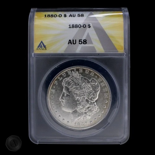 1880-O Morgan Silver Dollar - ANACS AU58 -E0060
