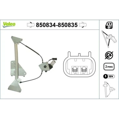 1x Lève-vitre VALEO 850834 convient pour HYUNDAI - Photo 1/3