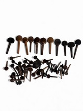 VINTAGE WOODEN VIOLIN TUNING PEGS LOT OF 49