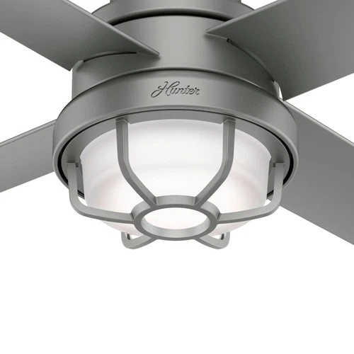54" Hunter Searow Silver WeatherMax Wet Rated Fan with Wall Control - Picture 9 of 10