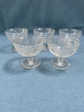 Vintage Glas Desert Geschirr 5er Set