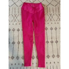 NWOT NUX One by One Seamless Leggings Pink Textured High Rise Size S