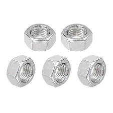 5 Pcs M16x2mm Hex Nuts 304 Stainless Steel Metric Coarse Thread Hardware Nut