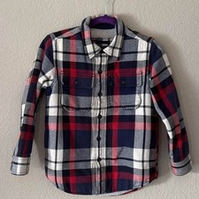 GAP Kids Fleece Lined Flannel Shirt Jacket Medium