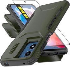 for Motorola G Play 4G 2024 Case, with 1 HD Screen Protector Slide Camera Cove