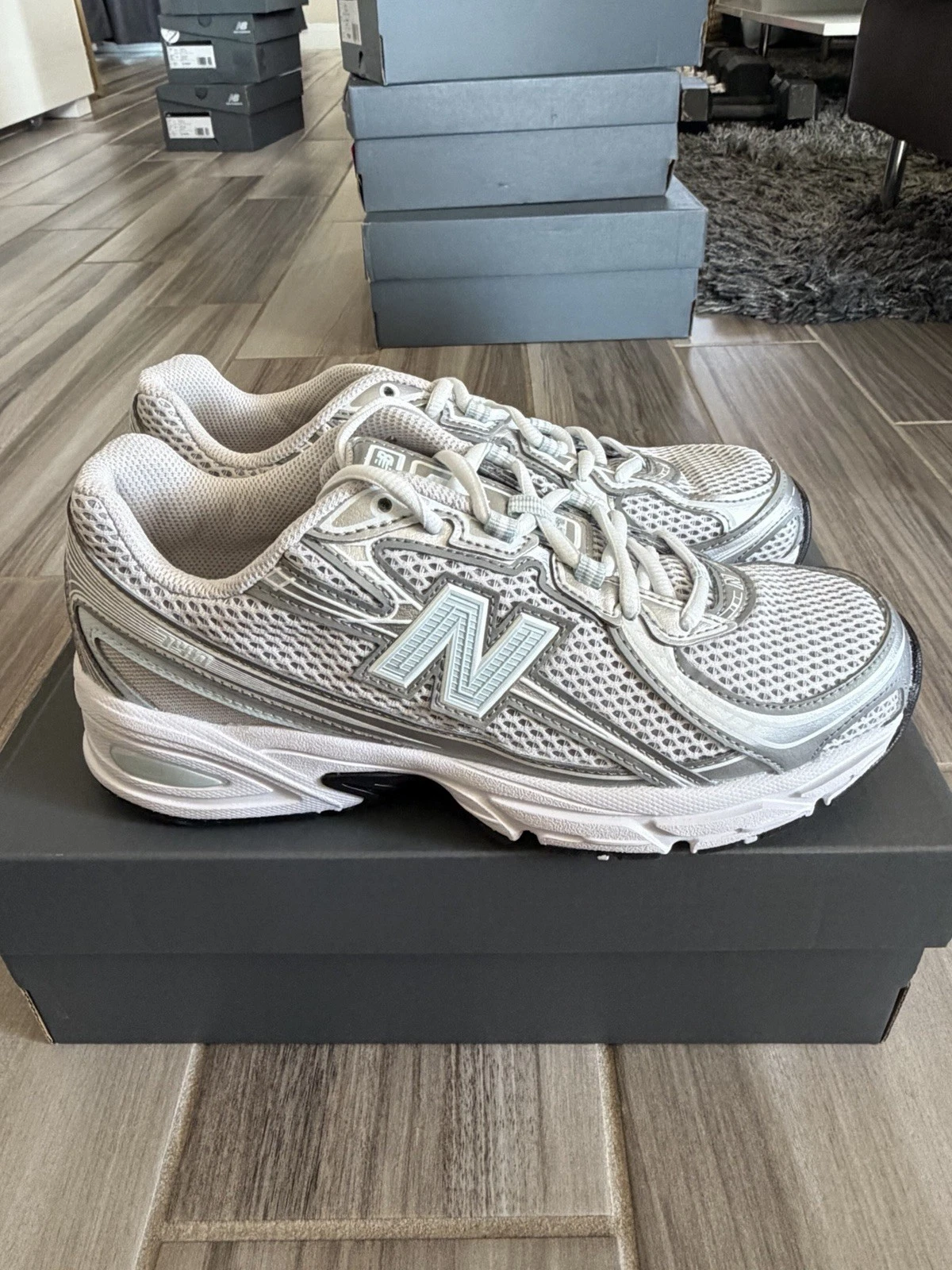 Women's New Balance 740 Shoes Sneakers - Grey Baby Blue U740FG2