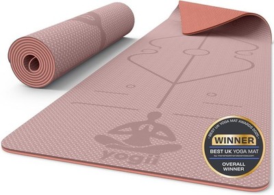 Yogii Yogamatte - rutschfeste 6 mm starke TPE & reisefreundliche Yogamatte