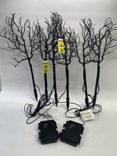 Halloween Orange LED Black Twig Branch Lights 2 Sets Battery Timer Indoor