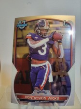 2022 Bowman University Chrome #96 Dontayvion Wicks - Virginia Cavaliers