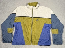 Vintage 90s Nike Windbreaker Jacket Mens Large Full Zip Hooded Lightweight