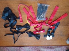 Lot Of 8 Bow Ties Black And Red