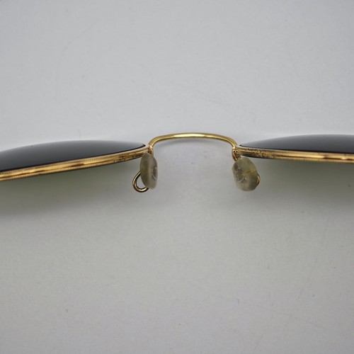 Occhiali da sole Ray-Ban BL ovali oro USA vintage anni 80 Bausch Lomb G15 stile cult - Foto 9 di 23