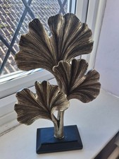 Resin Ginko Shaped Leaf Ornament  Golden Bronze Colour by The Range New 