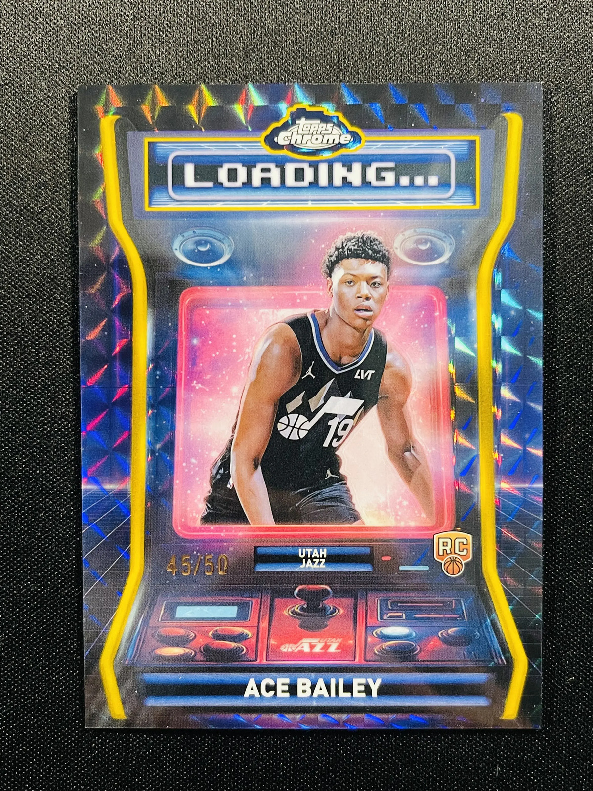 2025-26 Topps Chrome Loading Ace Bailey #LD-14 Gold Geometric 45/50 RC KM089