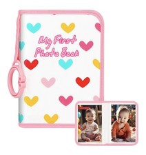 Baby's First Photo Book Holds 21 Photos Pink "Love" Design