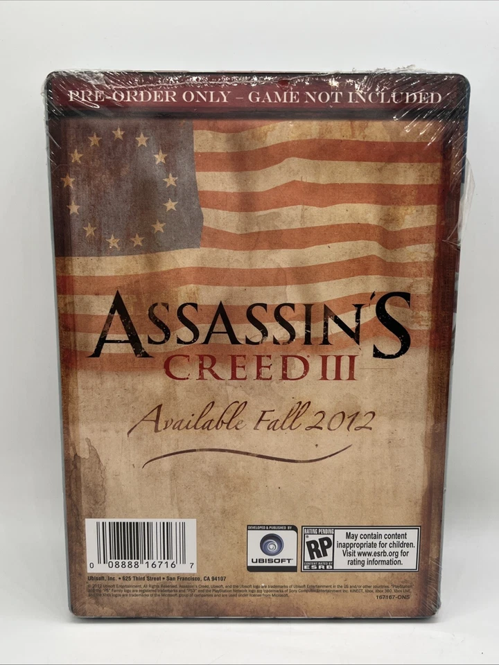 Assassin’s Creed III Steelbook Case. Pre Order Game Not Included Sealed. - Image 3 of 4