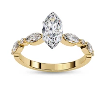 1.25 Ctw Marquise Lab Grown Diamond Solitaire Engagement Promise Ring 14K Gold