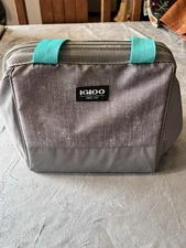 Igloo "Leftover" Lunch Tote Cooler Bag 9 Can Capacity Gray Polyester Insulated