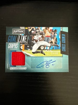 2020 Panini Playbook - Goal Line Graphs Chris Godwin #GLG-CG Blue 14/49 AUTO MEM