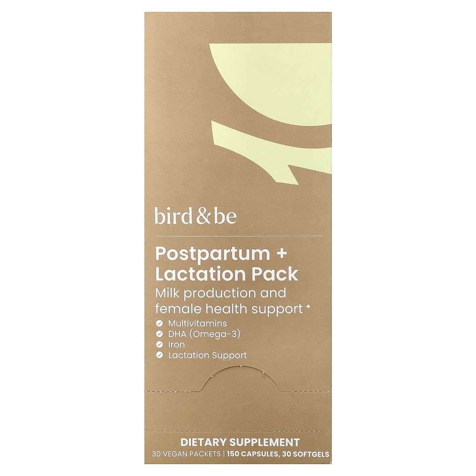 Postpartum + Lactation Pack, 30 Vegan Packets