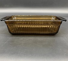 Vintage Anchor Hocking Glass Bread Loaf Pan 5x9 Made in USA 1960s–70s