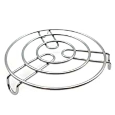 Round Trivet Steamer Cooling Rack Chrome 21 cm Pressure
