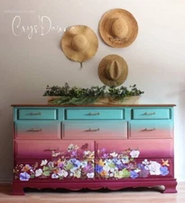 New Redesign With Prima "Pressed Flowers" Decor Transfer, Wild Flowers Decal