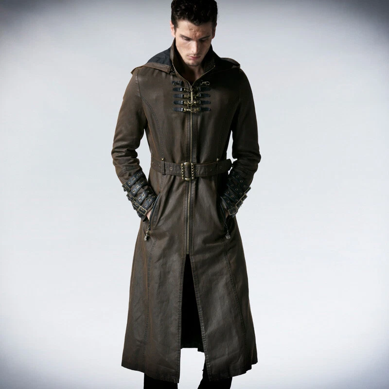 Punk rave trench coat sale
