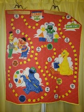 Vintage Sesame Street Baby Blanket Floor Game Toddlers With Pieces Homeschooling