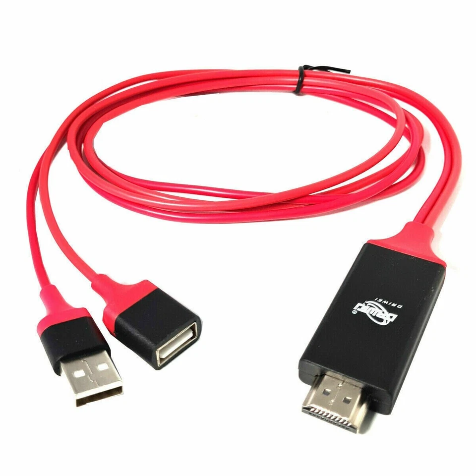 CAVO ADATTATORE VIDEO LIGHTNING USB HDMI HDTV TV IPHONE ANDROID IOS UNIVERSALE