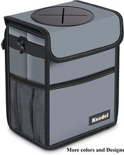 Car Waterproof Trash Can Bin Bag with Lid Garbage Waste Storage Organizer BinBox