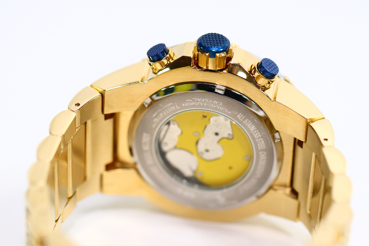 Invicta Men's Speedway 100m Blue Dial Gold Tone Stainless Invicta Men's Speedway 100m Blue Dial Gold Tone Stainless