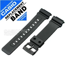 GENUINE CASIO Black Rubber Watch Band Strap  Tough Solar AD-S800WH-2A2 AD-S800WH