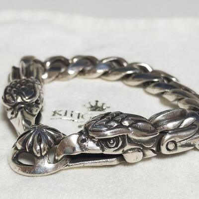 KÖNIG BABY Doppel Adlerkopf Silber Armreif Armband Labradorit selten Schmuck JP