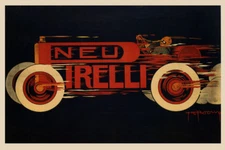 Tires Pneus Car Automobile Race Grand Prix Vintage Poster Repro FREE S/H