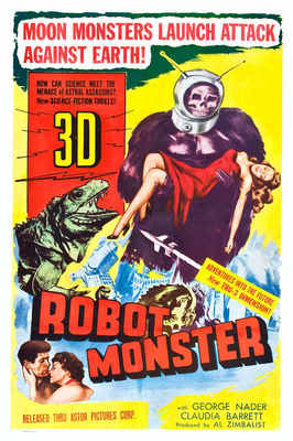 1953 ROBOT MONSTER VINTAGE MOVIE POSTER PRINT 36x24 9MIL PAPER