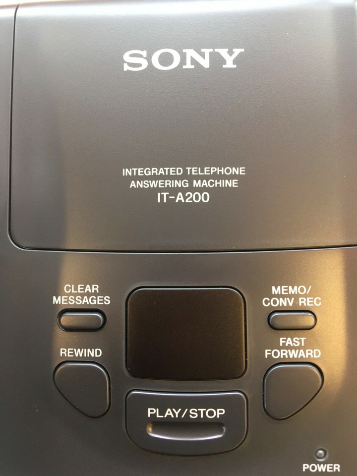 Sony Telephone Land Line ITA200 w/ Integrated Answering Machine Black