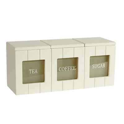 Neu schöne wunderschöne Design Secret Garden Sahne Tee Kaffee & Zucker Kanister M21