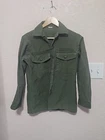 Vtg Military Vietnam Sateen Utility Shirt Small Green OG 107 Long Sleeve. Q5