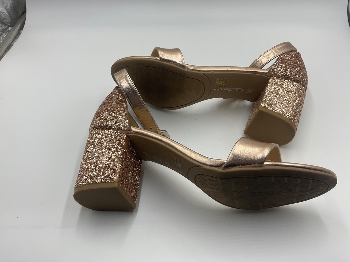 CL by Chinese Laundry Jody Heels Rose Gold Sandals Shoes Open - Main Image