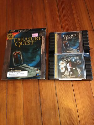 Vtg Treasure Quest TQ CD-ROM PC Computer Game 1996 Sirius Publishing Open Box