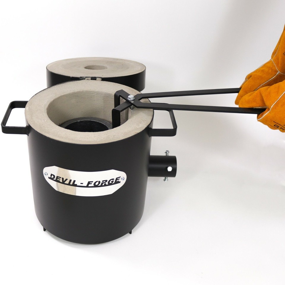 FB2M10KG GAS METAL MELTING FURNACE Propane Copper Crucible Tongs